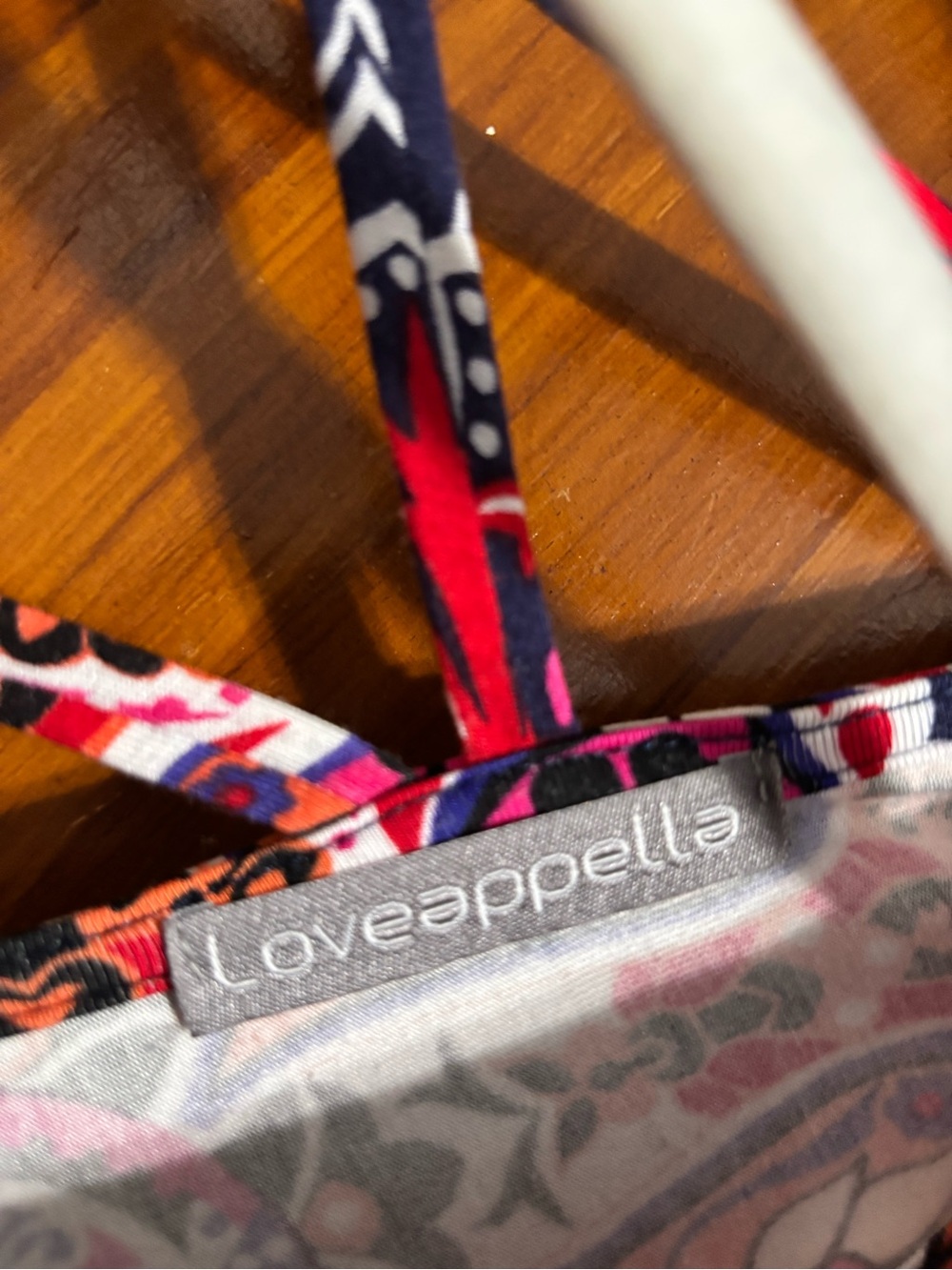 Loveappella 2X Multi Colored Maxi Dress with Pink and Coral Print - Picture 3 of 3